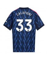 Moške Nogometnih dresov Arsenal Riccardo Calafiori #33 Gostujoči 2025-26 Kratki rokavi